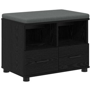 vidaXL Klupa za hodnik Crni Hrast 60 x 38 x 46 cm