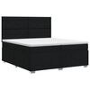 vidaXL Boxspring krevet s madracem Crna 200 x 200 cm Tkanina