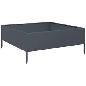 vidaXL Povi&scaron;ena vrtna gredica antracit 100x100x41 cm od čelika