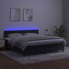 vidaXL Krevet box spring s madracem LED crni 180x200 cm bar&scaron;un