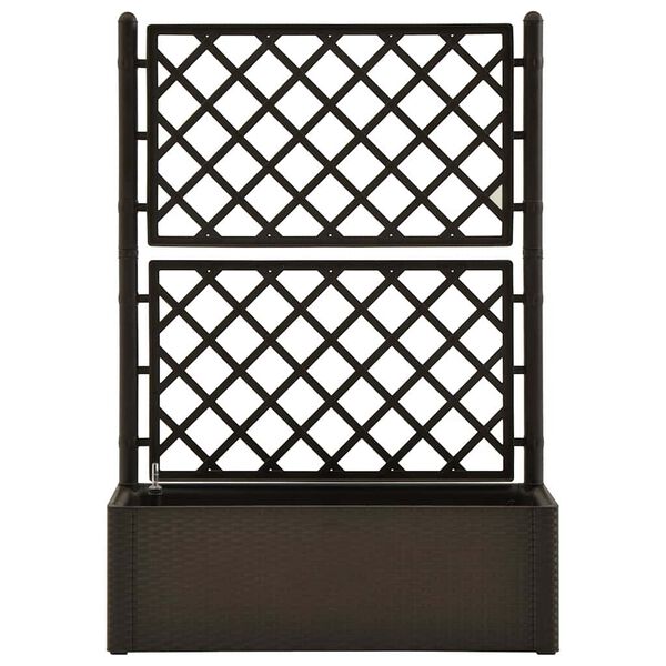 vidaXL Povi&scaron;ena vrtna gredica s re&scaron;etkom i samozalijevanjem boja kave