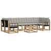 vidaXL Set vanjskih sofa s jastukom 8 pcs Bijela i svjetlosiva