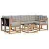 vidaXL Set vanjskih sofa 7 kom. Bijela i svjetlosiva