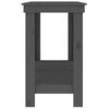 vidaXL Radni stol siva 140x50x80 cm od masivne borovine