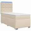 vidaXL Boxspring krevet s madracem Krem 80 x 200 cm Tkanina