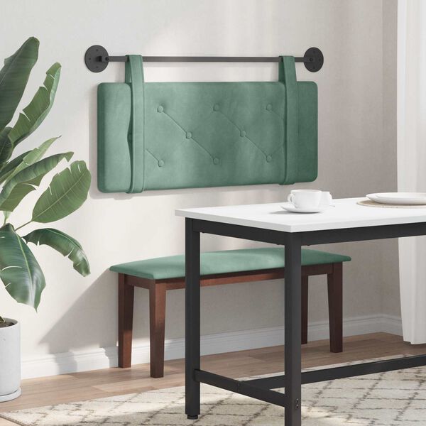 vidaXL Držeće uzglavlje Zidne Morska zelena 110 x 55 x 5 cm Bar&scaron;un