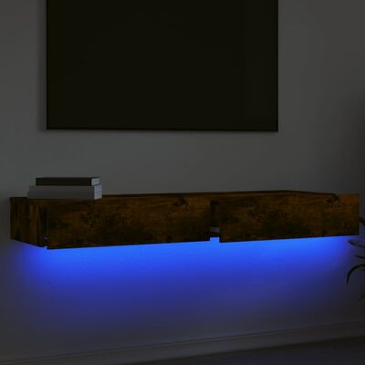 vidaXL TV ormarići LED 2 kom boja dimljenog hrasta 60 x 35 x 15,5 cm