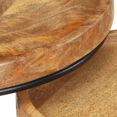 vidaXL 2-dijelni set stolića za kavu od masivnog drva manga i čelika