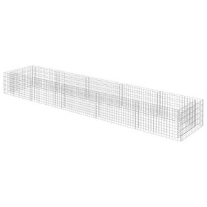 vidaXL Gabionska sadilica od pocinčanog čelika 450 x 90 x 50 cm