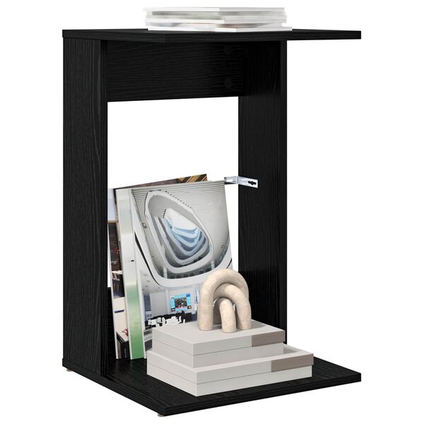 vidaXL Bocni stol Crni hrast 40 x 38 x 62,5 cm Konstruirano drvo