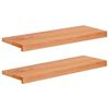 vidaXL Step treads 2 kom. 80 x 30 x 2 cm Lak Čvrsto drvo bukve
