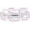 vidaXL Set vanjskih sofa s jastukom 5 pcs Prirodna i krem