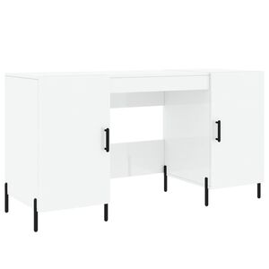 vidaXL Radni stol visoki sjaj bijeli 140x50x75 cm konstruirano drvo