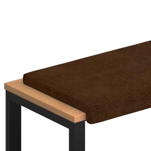 vidaXL Jastučić za klupu Umjetni sued Smeđa Dubina 35 cm