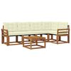 vidaXL Set vanjskih sofa 6 kom. Prirodna i krem