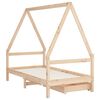vidaXL Okvir za dječji krevet s ladicama 80x160 cm od masivne borovine