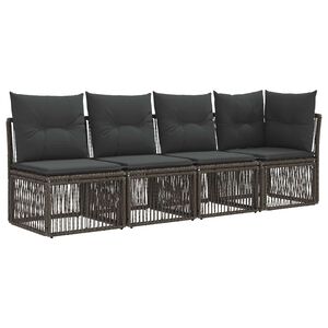 vidaXL Sofa za 4 osobe s lijevom rukom 4 kom. 4-Broj sjedala Siva