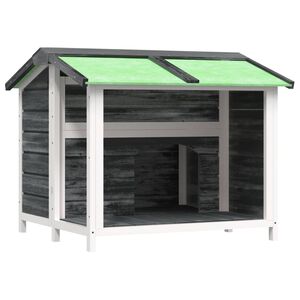 vidaXL Kućica za pse siva 96 x 87 x 80,5 cm od masivne borovine