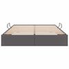 vidaXL Krevet s od storage s madracem Siva 140 x 190 cm Umjetna koža