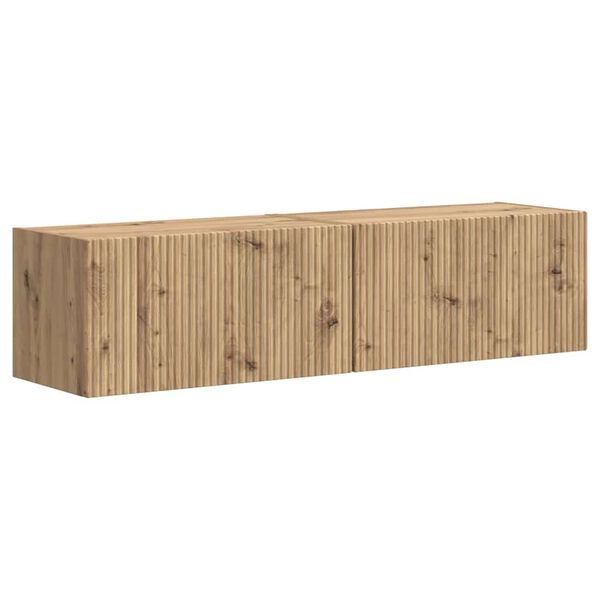 vidaXL TV zidni ormar 2 pcs Umjetnička hrastovina 60 x 31 x 29,5 cm