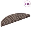 vidaXL Samoljepljivi stepenasti ulošci 15 pcs Smeđa 56 x 17 x 3 cm