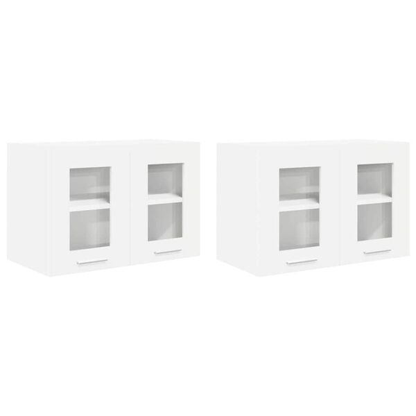 vidaXL Viseći ormarić 2 pcs Bijelo 60 x 31 x 40 cm Konstruirano drvo