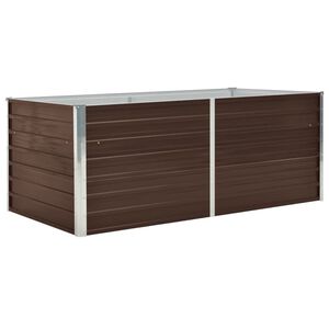 vidaXL Povi&scaron;ena vrtna gredica 160 x 80 x 45 cm pocinčani čelik smeđa