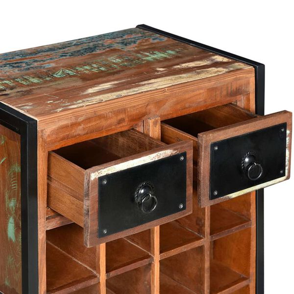 vidaXL Stalak za vino za 16 boca od masivnog obnovljenog drva