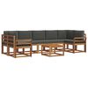 vidaXL Set vanjskih sofa s jastukom 8 pcs Prirodna i antracit