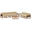 vidaXL Set vanjskih sofa s jastukom 8 pcs Prirodna i bež