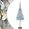 vidaXL Božićno drvce s 150 LED svjetlima Bijelo 120 cm PE i čelik