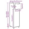 vidaXL Kupaonski ormar Staro drvo 30,5 x 30 x 101 cm Konstruirano drvo