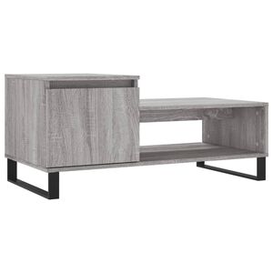 vidaXL Stolić za kavu boja sivog hrasta 100x50x45 cm konstruirano drvo