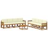 vidaXL Set vanjskih sofa 9 kom. Prirodna i krem Poliester