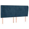 vidaXL Uzglavlje s u&scaron;ima tamnoplavo 163x23x118/128 cm bar&scaron;unasto
