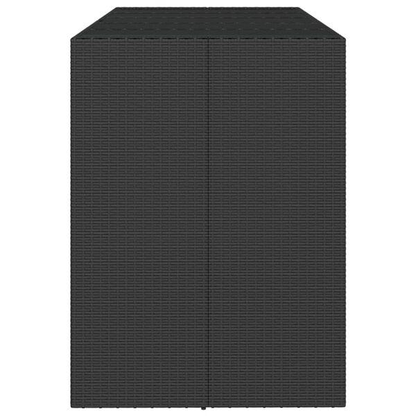 vidaXL Barski stol sa staklenom pločom crni 185x80x110 cm poliratan