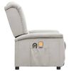 vidaXL Električna masažna fotelja od mikrovlakana svjetlosiva