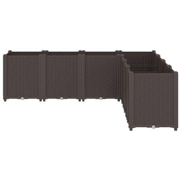 vidaXL Vrtna sadilica smeđa 160 x 160 x 53 cm PP