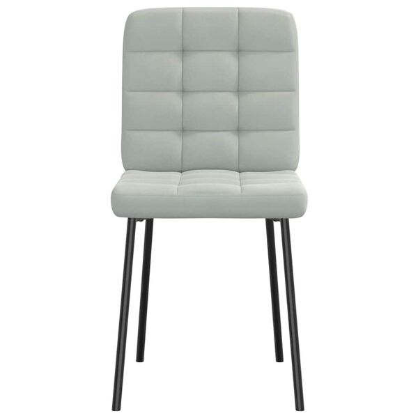 vidaXL Blagovaonske stolice 6 kom svjetlosive baršunaste