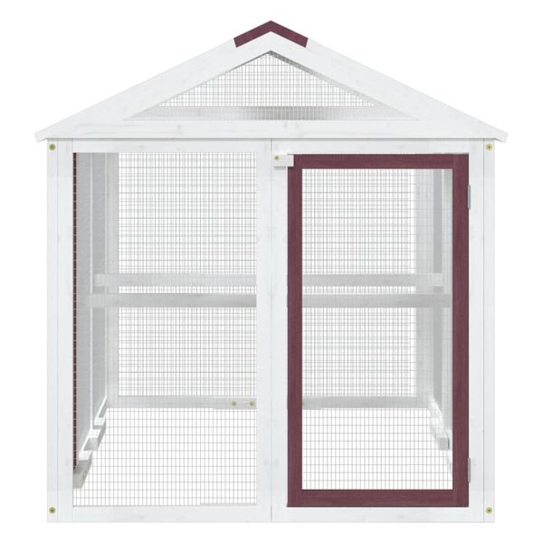 vidaXL Boks za životinje boja kave 141 x 94 x 104 cm masivna borovina