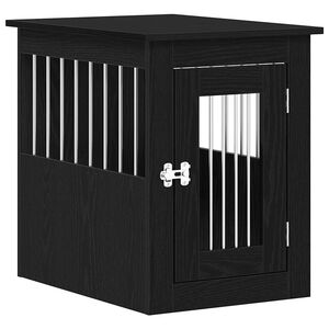 vidaXL Namje&scaron;taj za pseću kabinu crni hrast 45x62x59 cm inženjerski drvo