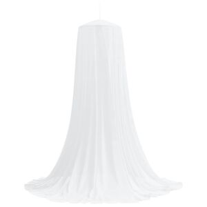 vidaXL Mreža za komarce za krevet 3 kom. 156 mesh Bijela ⌀56 x 220 cm