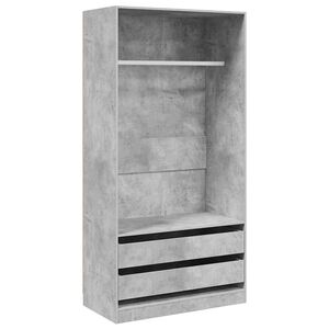 vidaXL Ormar siva boja betona 100 x 50 x 200 cm od konstruiranog drva