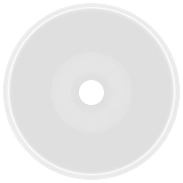 vidaXL Luksuzni okrugli umivaonik mat bijeli 40 x 15 cm keramički