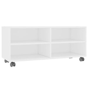 vidaXL TV ormarić s kotačima bijeli 90 x 35 x 35 cm konstruirano drvo