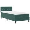 vidaXL LED Box Spring Krevet s madracem Tamnozelena 90 x 200 cm Bar&scaron;un