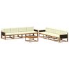 vidaXL Set vanjskih sofa s jastukom 9 pcs Prirodna i krem