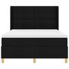 vidaXL Krevet s opruga kutije s madracem Crna 160 x 200 cm tkanina