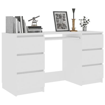 vidaXL Pisaći stol bijeli 140 x 50 x 77 cm od iverice