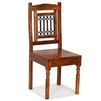 vidaXL Blagovaonske stolice od masivnog drva i šišama 6 kom klasične